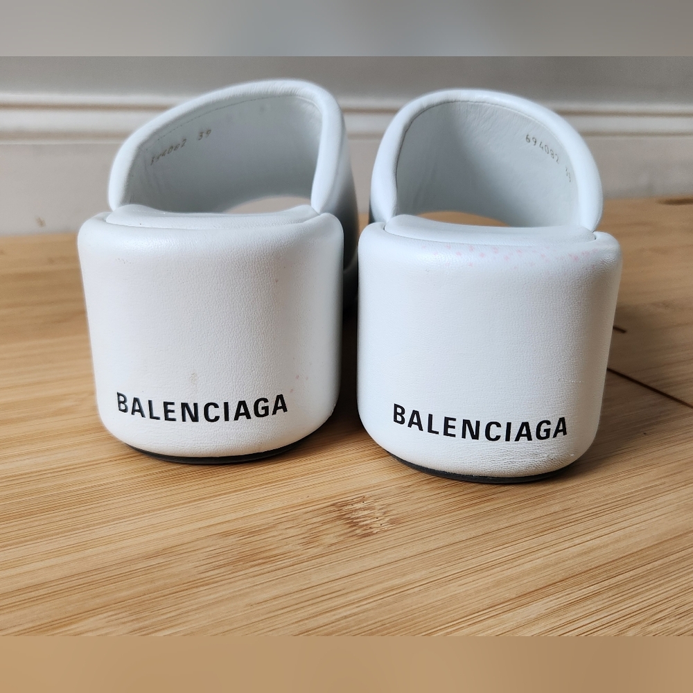White Balenciaga Platform Sandals Size 39